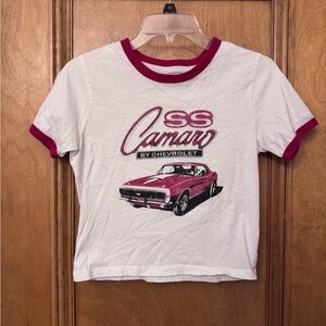 White and Red crop top